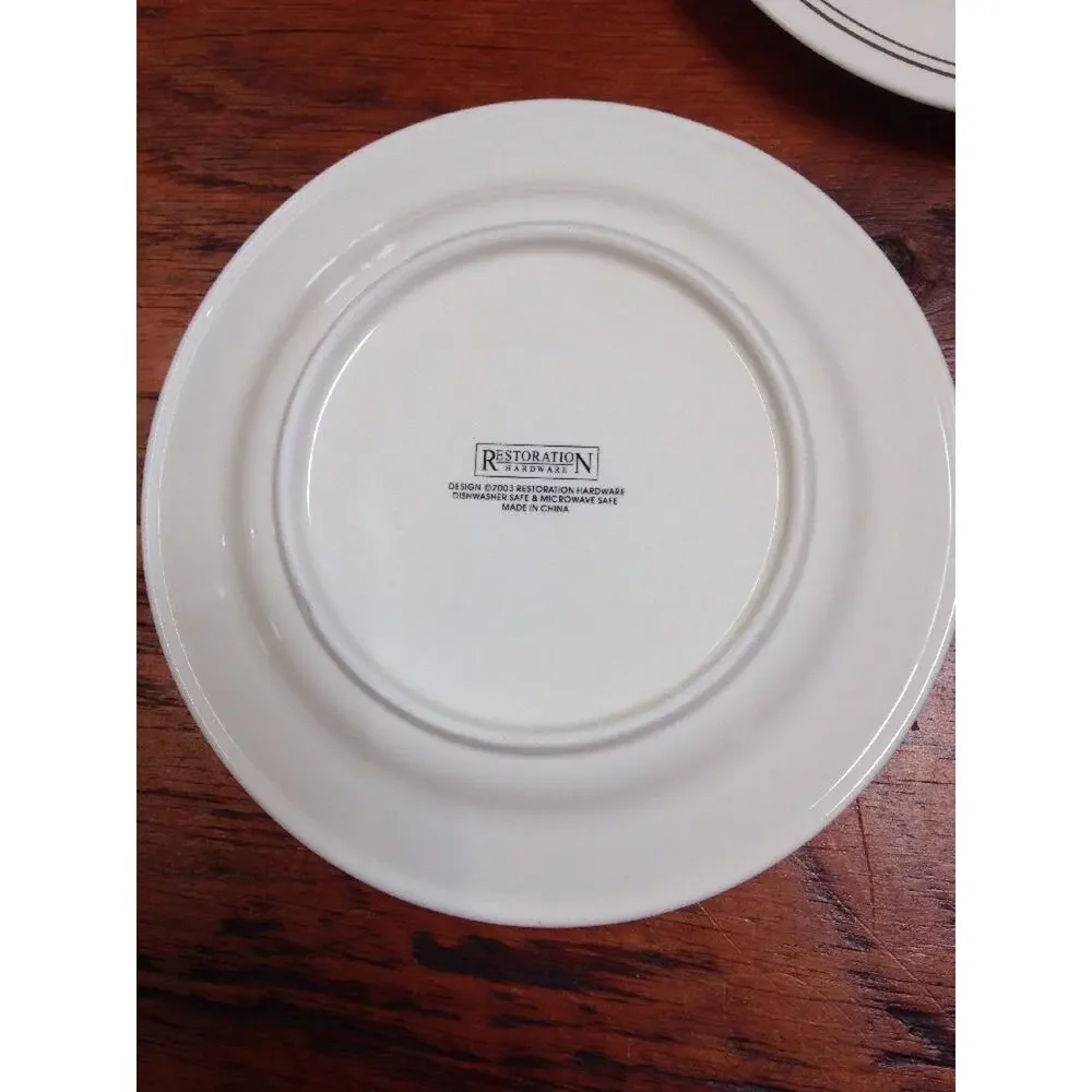 4 Restoration Hardware 2003 French Wine Label Cheese Dessert Salad Plates 8